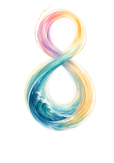 Soul Connection — a flowing infinity mark with an ocean wave